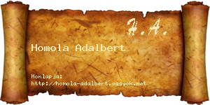 Homola Adalbert névjegykártya